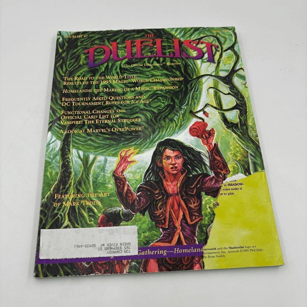 1995 THE DUELIST‎ DECKMASTER MAGAZINE #7 Includes Mark Tedin Art Poster